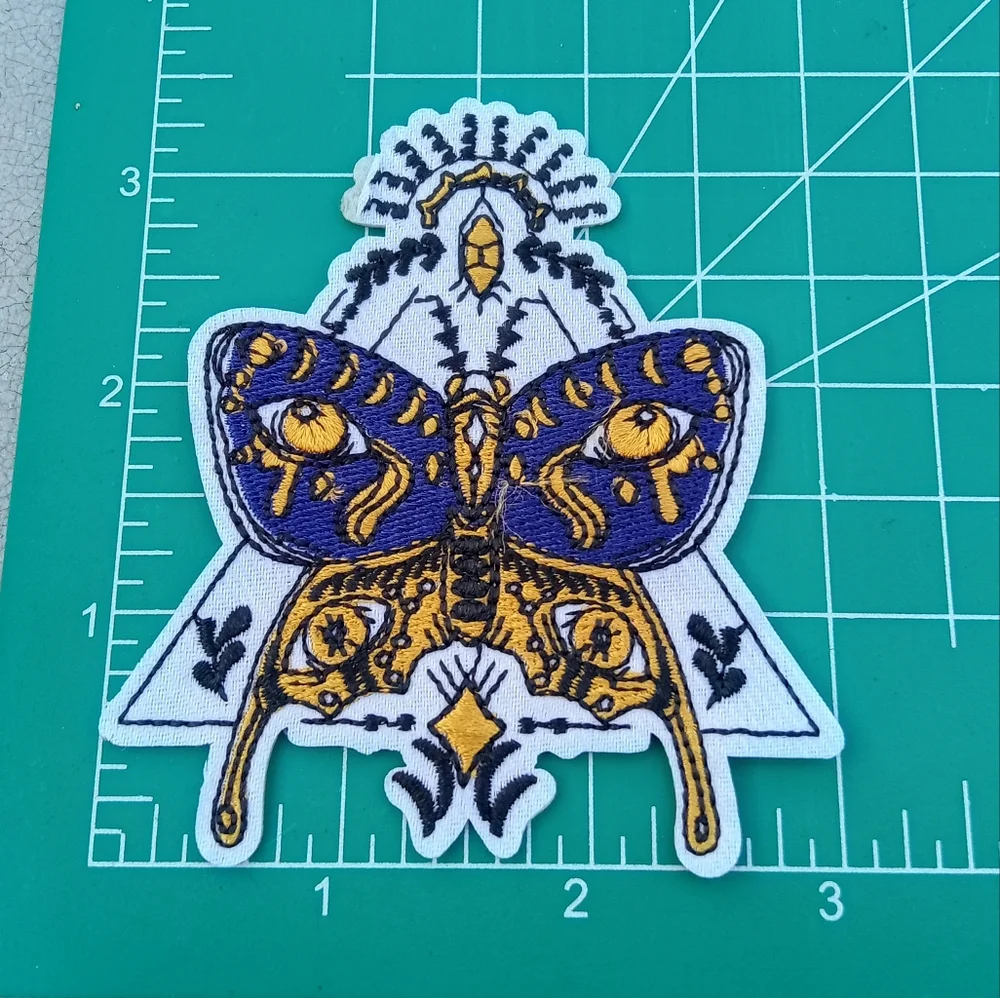 2/$10 Embroidered Butterfly Moth Patch